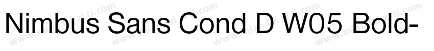 Nimbus Sans Cond D W05 Bold字体转换